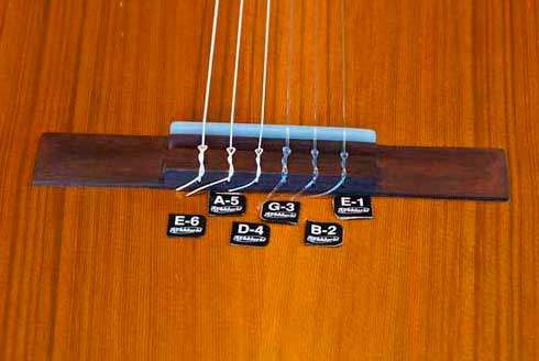 Bridge on a classic guitar